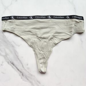 NWOT CALVIN KLEIN 1996 COTTON STRETCH MODERN THONG PANTY IN TAUPE SIZE S/M/XL